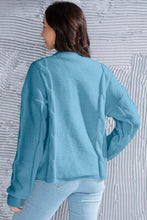 Load image into Gallery viewer, Button Up V-Neck Drop Shoulder Long Sleeve Cardigan

