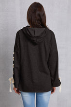 Load image into Gallery viewer, Tied Dropped Shoulder Hoodie
