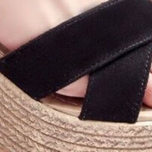 Load image into Gallery viewer, Crisscross Open Toe Wedge Sandals
