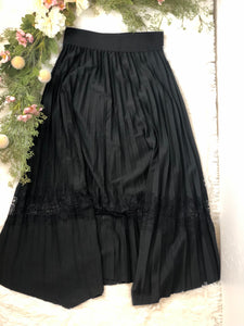 Black Skirt Lace Accent Skirt