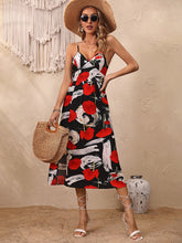Load image into Gallery viewer, Floral Spaghetti Strap Slit Hem Dress
