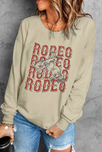 Load image into Gallery viewer, Round Neck Dropped Shoulder RODEO Graphic Sweatshirt
