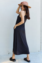 Load image into Gallery viewer, Ninexis Good Energy Full Size Cami Side Slit Maxi Dress in Black
