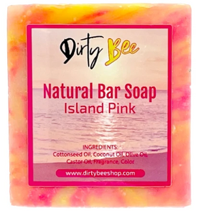 Dirty Bee Island Pink Bar Soap