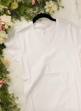 Load image into Gallery viewer, White V-Neck Basic T
