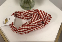 Load image into Gallery viewer, Checkered Elastic Back Headband

