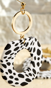 Spotted Circle Earring