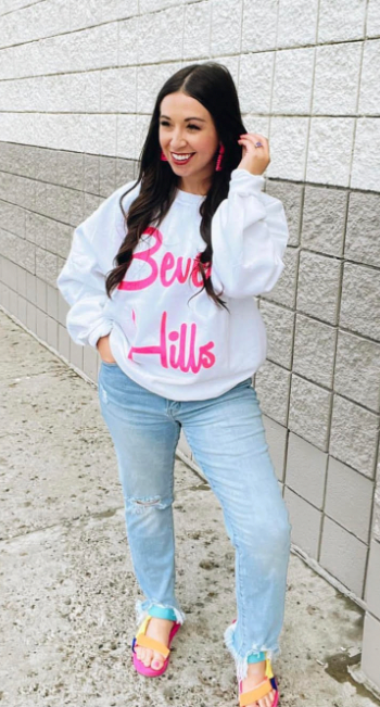 Bright Pink Beverly Hills Sweater
