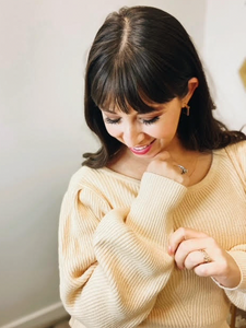 Alesha Ribbed Knit Peplum Sweater Top