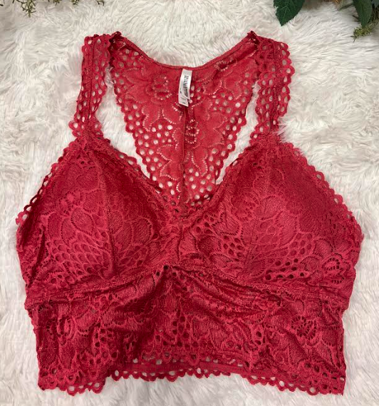 Padded Lace Pink Bralette