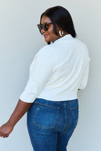 Load image into Gallery viewer, Doublju My Favorite Full Size 3/4 Sleeve Cropped Cardigan in Ivory
