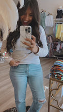 Load and play video in Gallery viewer, Judy Blue Destroyed Hem Boyfriend Jeans
