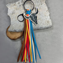 Load image into Gallery viewer, Rhinestone Bull Keychain with Tassel
