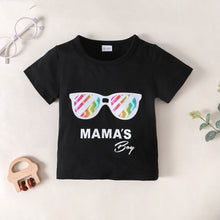 Load image into Gallery viewer, MAMA&#39;S BOY Graphic T-Shirt and Camouflage Shorts Set
