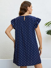 Load image into Gallery viewer, Plus Size Polka Dot Round Neck Dress
