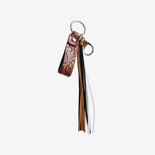 Load image into Gallery viewer, Genuine Leather Tassel Keychain
