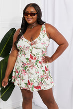 Load image into Gallery viewer, Marina West Swim Full Size Sail With Me V-Neck Swim Dress in Cream
