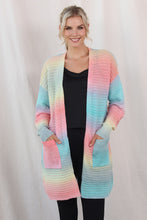 Load image into Gallery viewer, Gradient Dropped Shoulder Longline Cardigan
