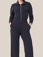 Load image into Gallery viewer, Zip Up Long Sleeve Jumpsuit with Pockets
