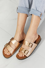 Load image into Gallery viewer, MMShoes Best Life Double-Banded Slide Sandal in Gold
