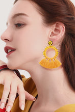 Load image into Gallery viewer, Bead Detail Tassel Dangle Earrings
