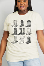 Load image into Gallery viewer, Simply Love Full Size Cowboy Boots Graphic Cotton Tee
