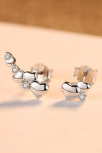 Load image into Gallery viewer, Zircon Heart 925 Sterling Silver Mismatched Earrings
