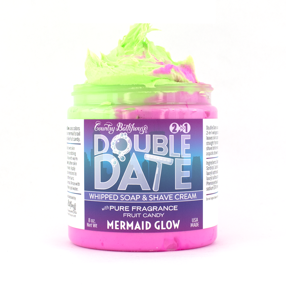 Double Date Whipped Soap and Shave - Mermaid Glow