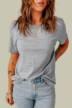 Load image into Gallery viewer, Distressed Round Neck Tee
