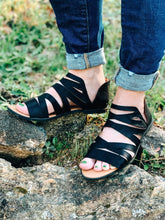 Load image into Gallery viewer, Grecian Goodness Sandals in Black
